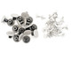14mm Silver Closed-Top Jeans Buttons with Pins (Pack of 10)
